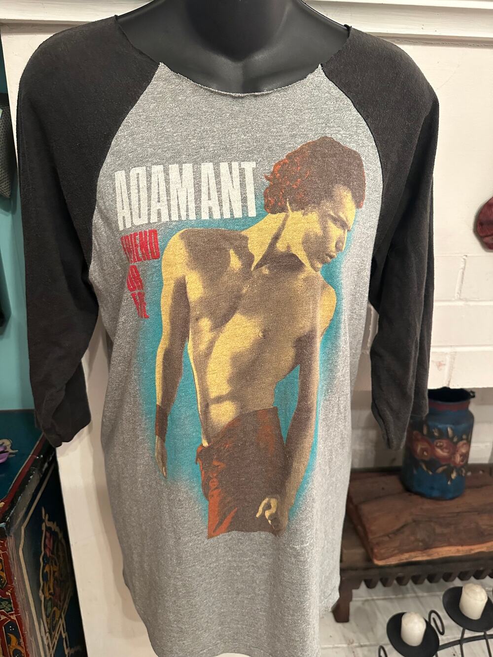 RARE VINTAGE 1983 ADAM ANT 2 SIDED "FRIEND OR FOE" &. "PURE SEX" RAGLAN TEE